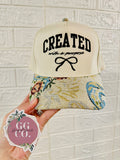 Created With A Purpose Bow Embroidered Hat
