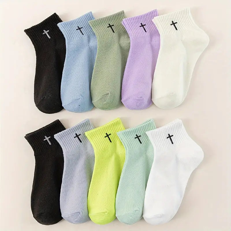 Cross Socks - Quarter Crew Christian Socks