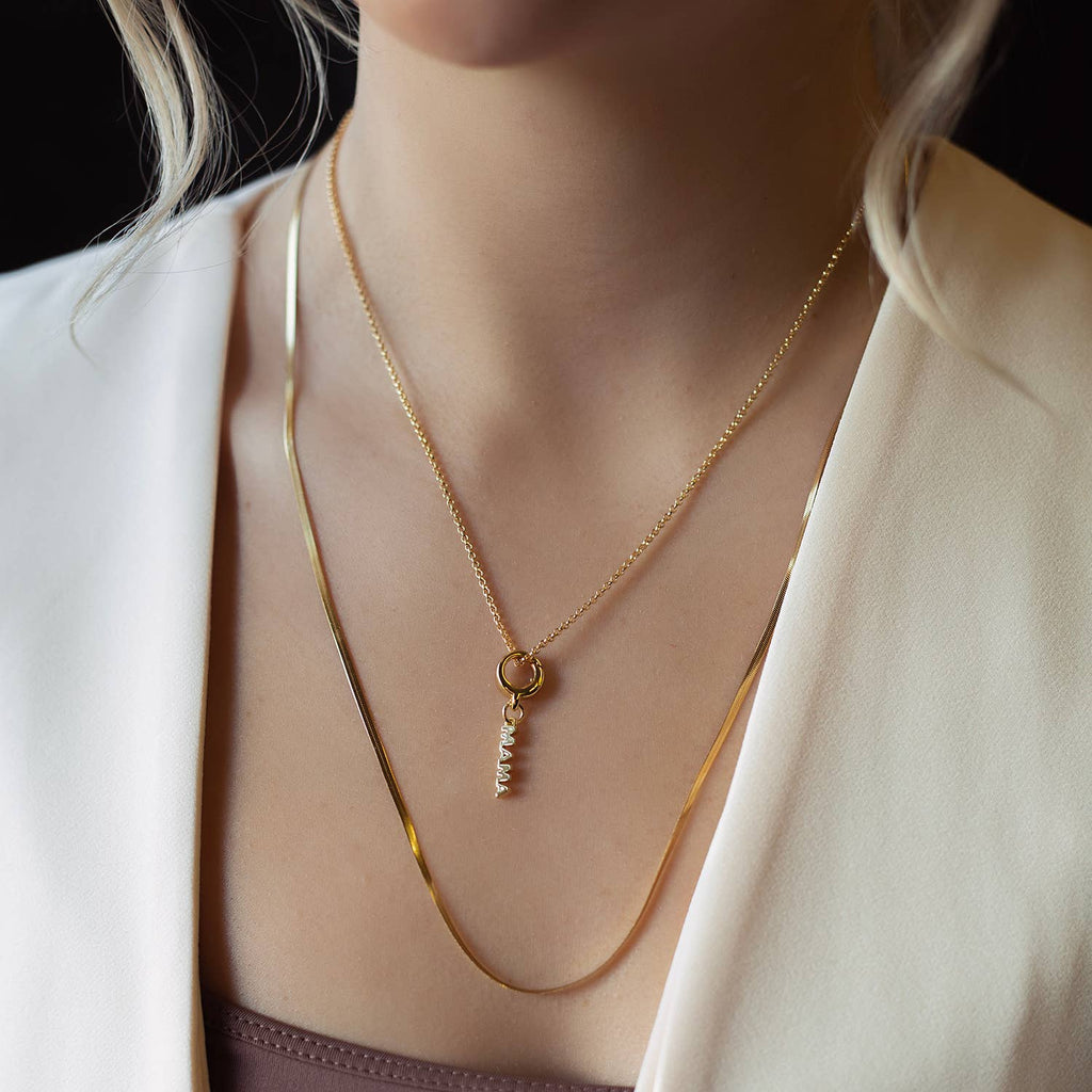 Mama Gold Bar Charm