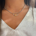 Two Tone Lock Necklace ~ Deep South Originals