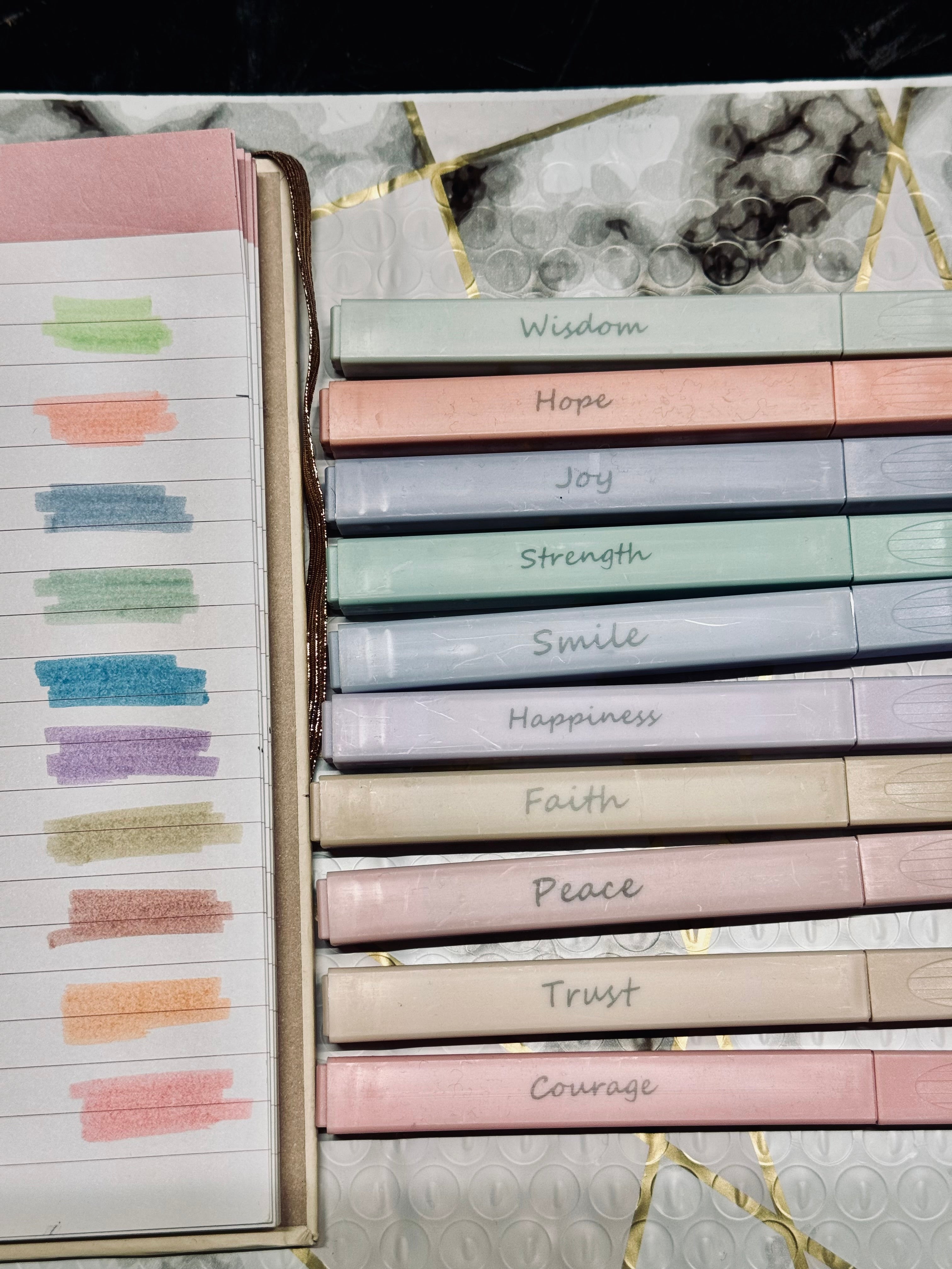 Muted Pastel No Bleed Through Bible Safe Quick Dry Highlighter Set