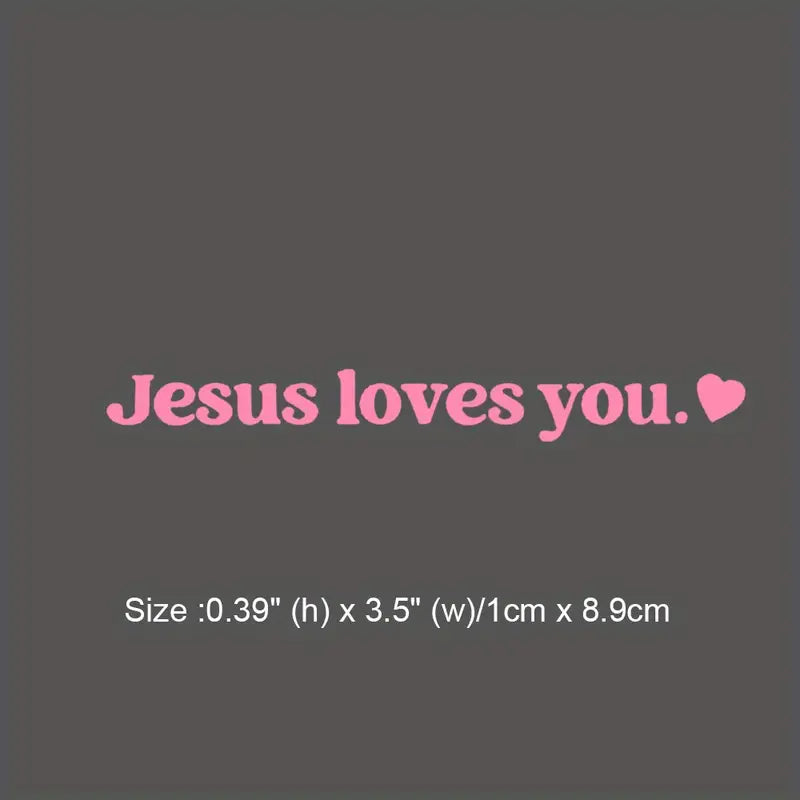 Jesus Loves You Car Decal Rear View Mirror Sticker