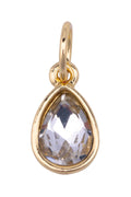 Rhinestone Teardrop Charm in Clear