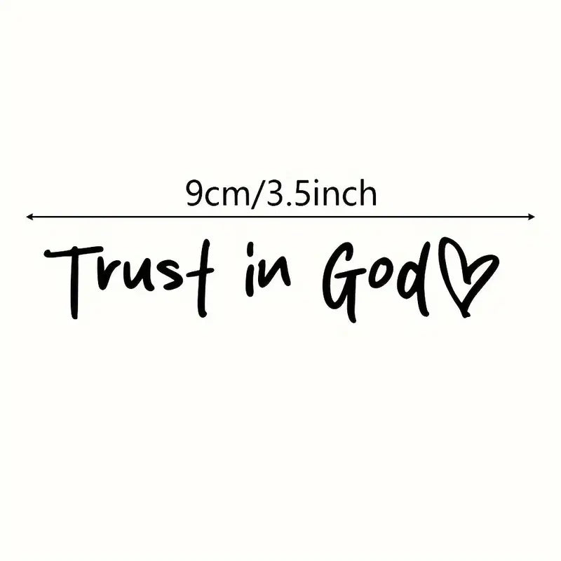 Trust In God Car Decal Rear View Mirror Sticker