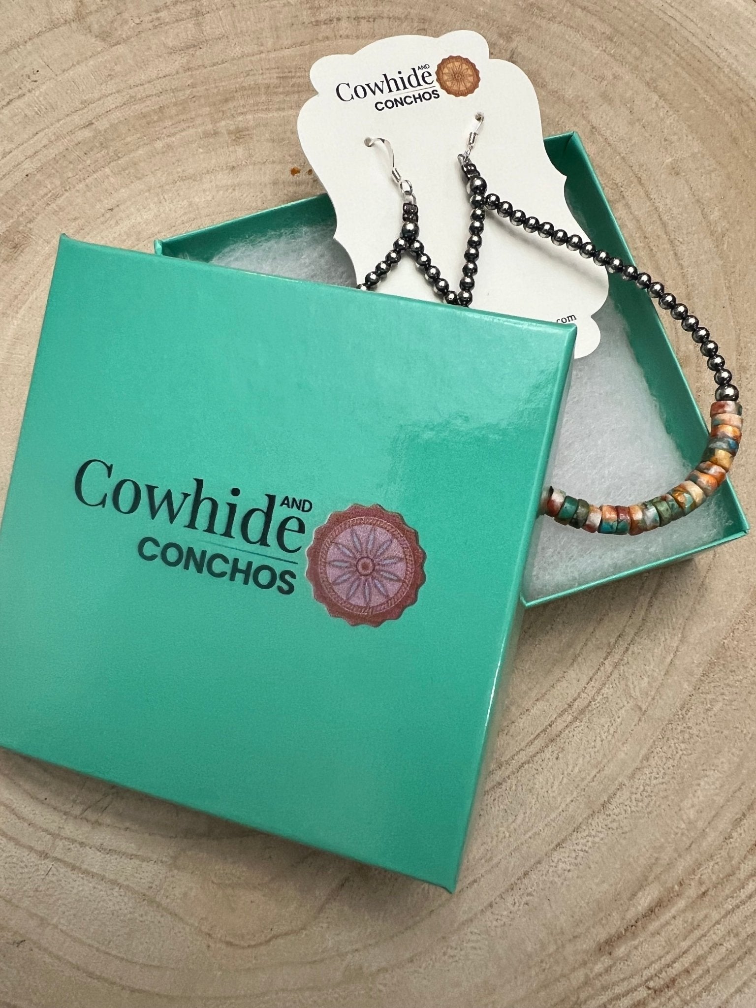 3mm Sterling Silver Pearl Teardrop with Orange Spiny Oyster/Turquoise Earrings - 4 inch drop