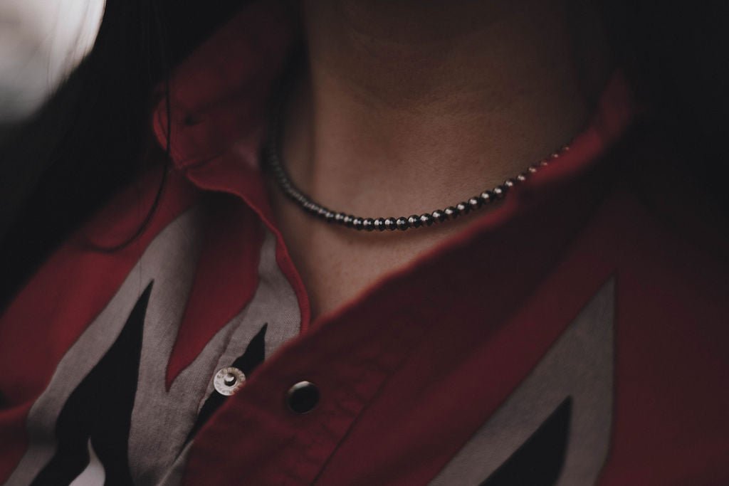 5mm Sterling Silver Pearl Choker - 14 inch