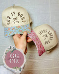 God Is Good Bow Embroidered Hat