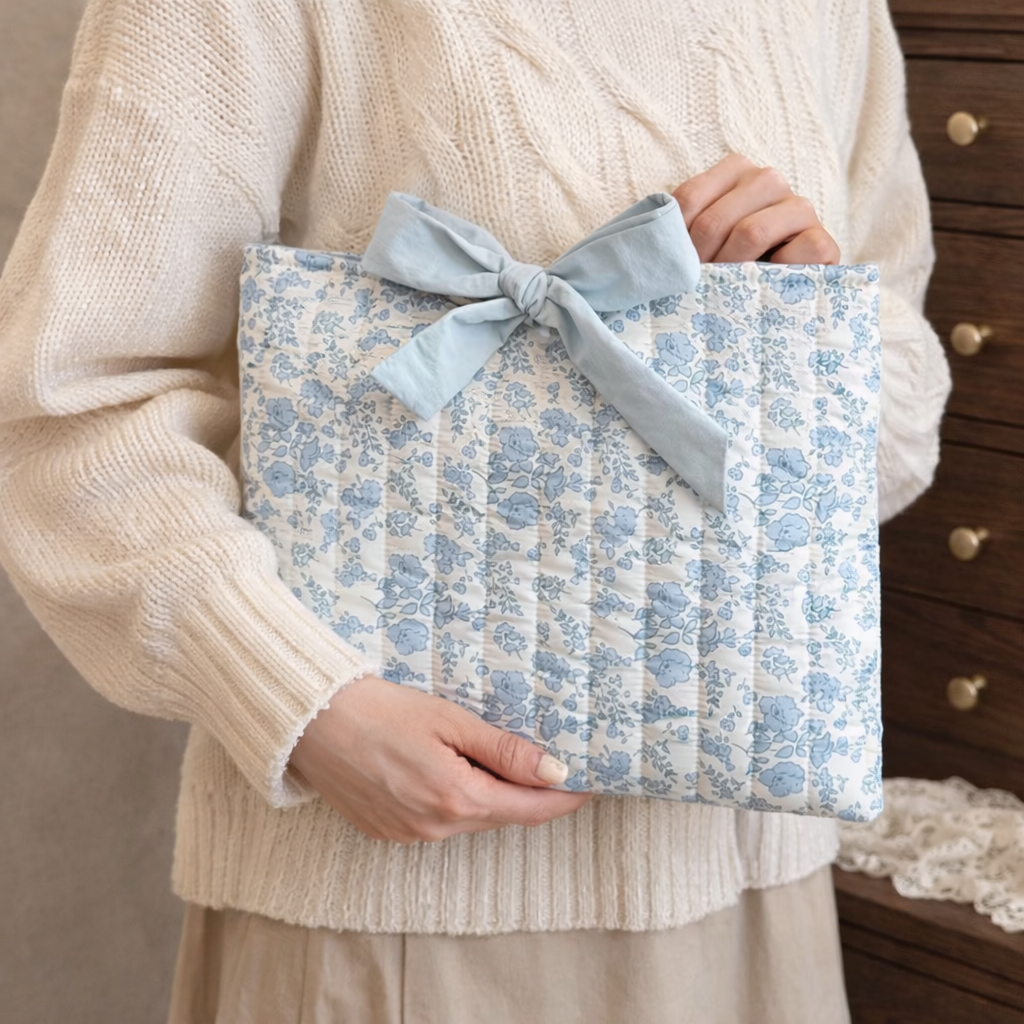 Floral Quilted Bible Bow Bag