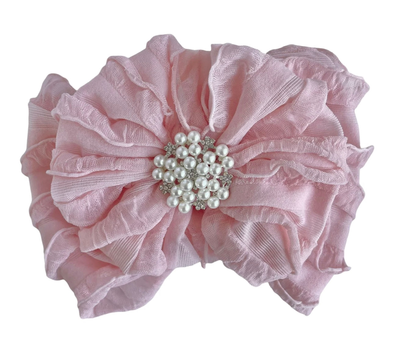 Pearl Ruffled Pink Headband