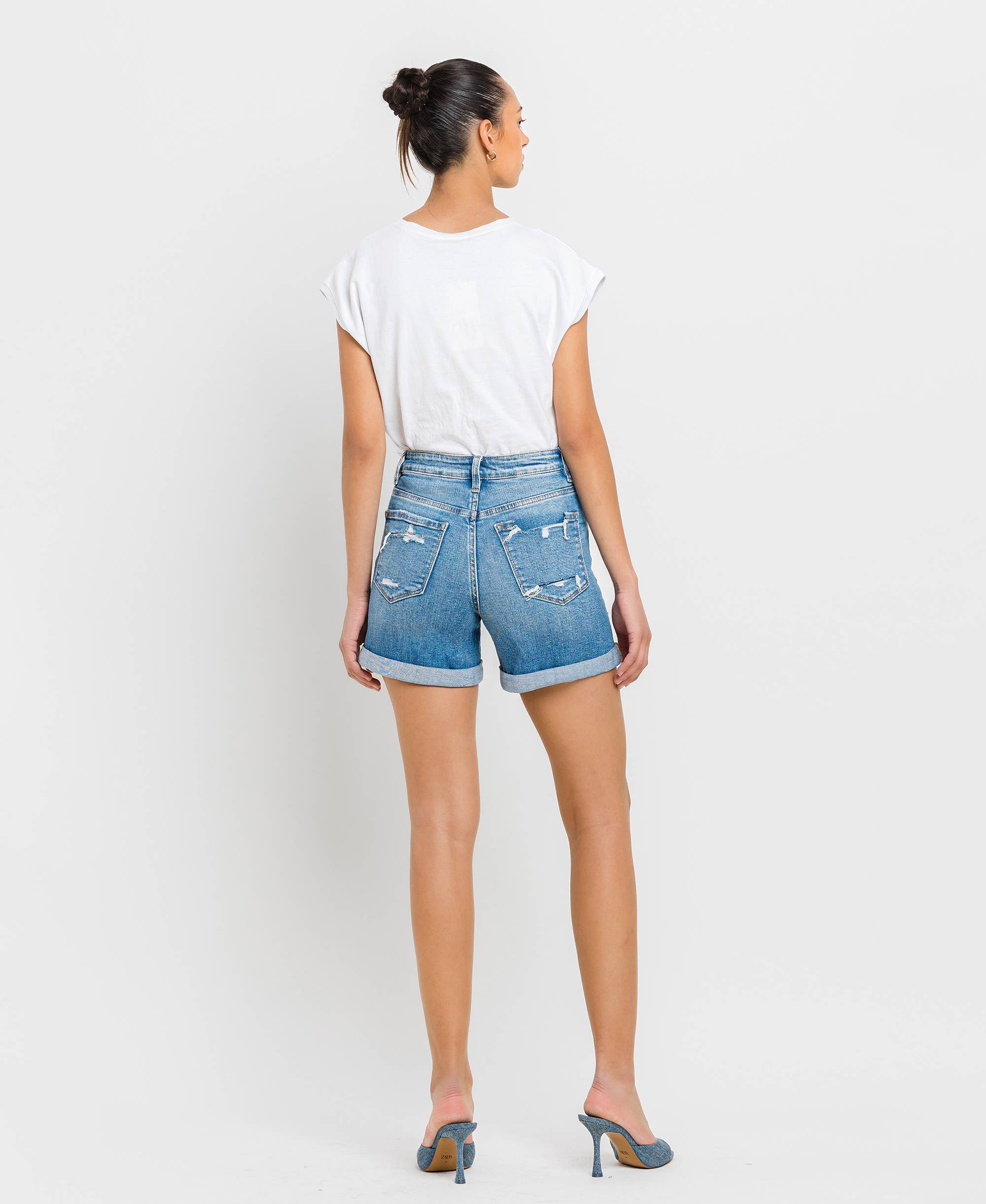 CORA HIGH RISE DOUBLE CUFF SHORTS