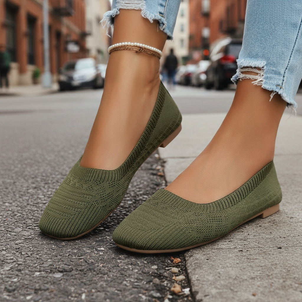 Women’s Breathable Knitted Slip-On Shoes