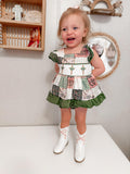 Smocked Camo & Cross Romper