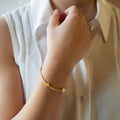 Faithful Cross Bangle-Latte, Cross Bracelet | Christian