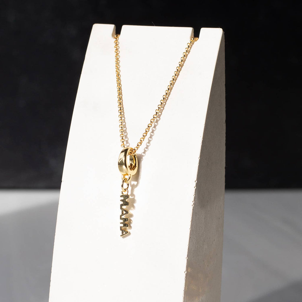 Mama Gold Bar Charm