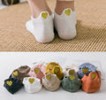 Adorable 10 Pair Heart Ankle Socks