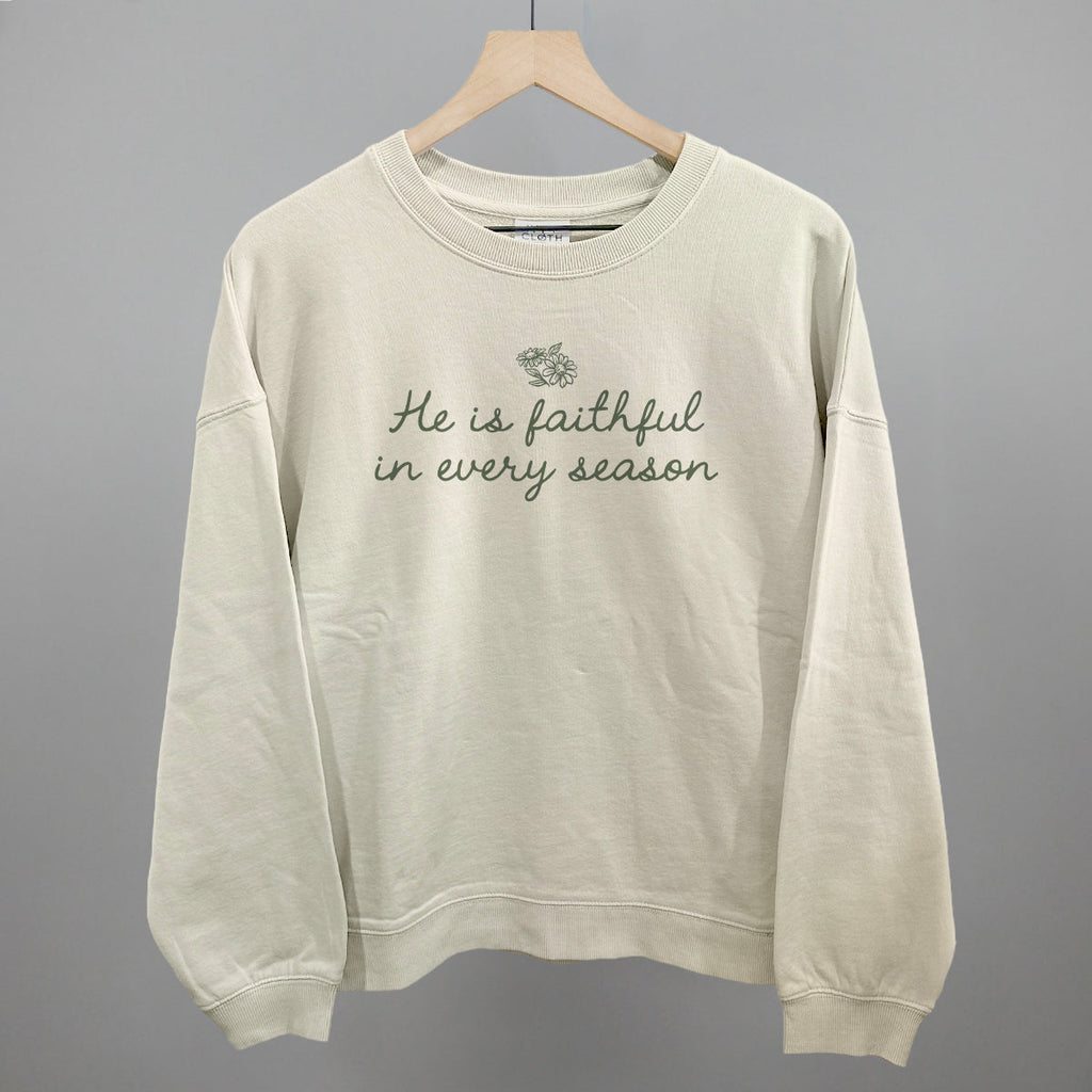 He Is Faithful In Every Season (Green Script)