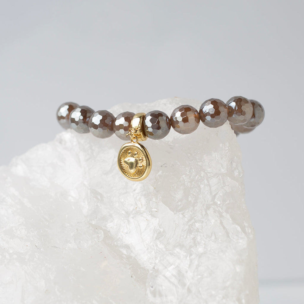 Gold Paw Print Love Charm