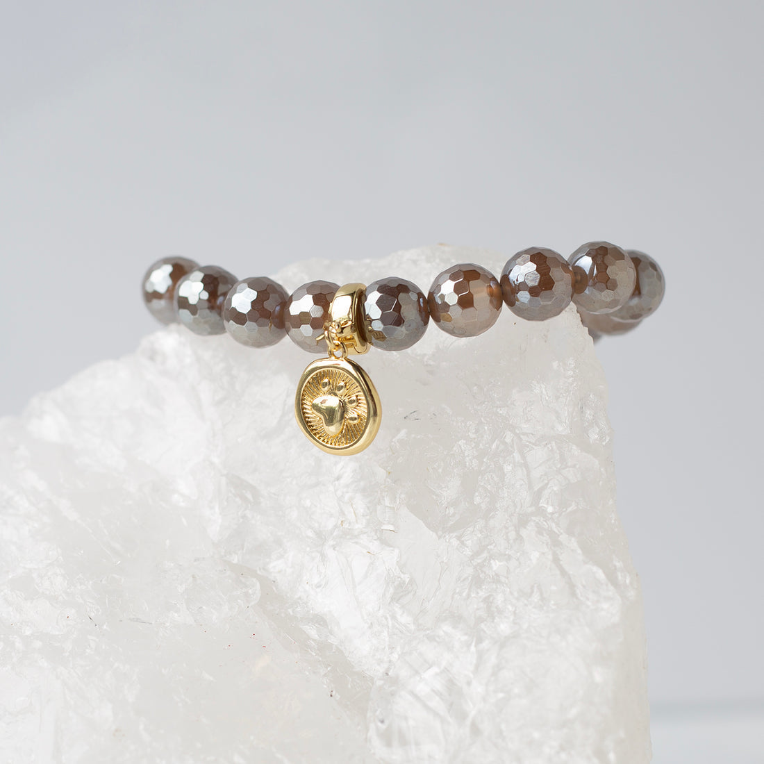 Gold Paw Print Love Charm