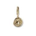 Gold Paw Print Love Charm