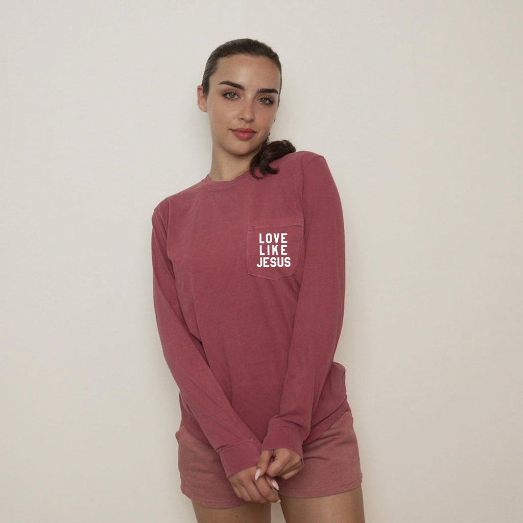 Love Like Jesus Pocket Long Sleeve Shirt