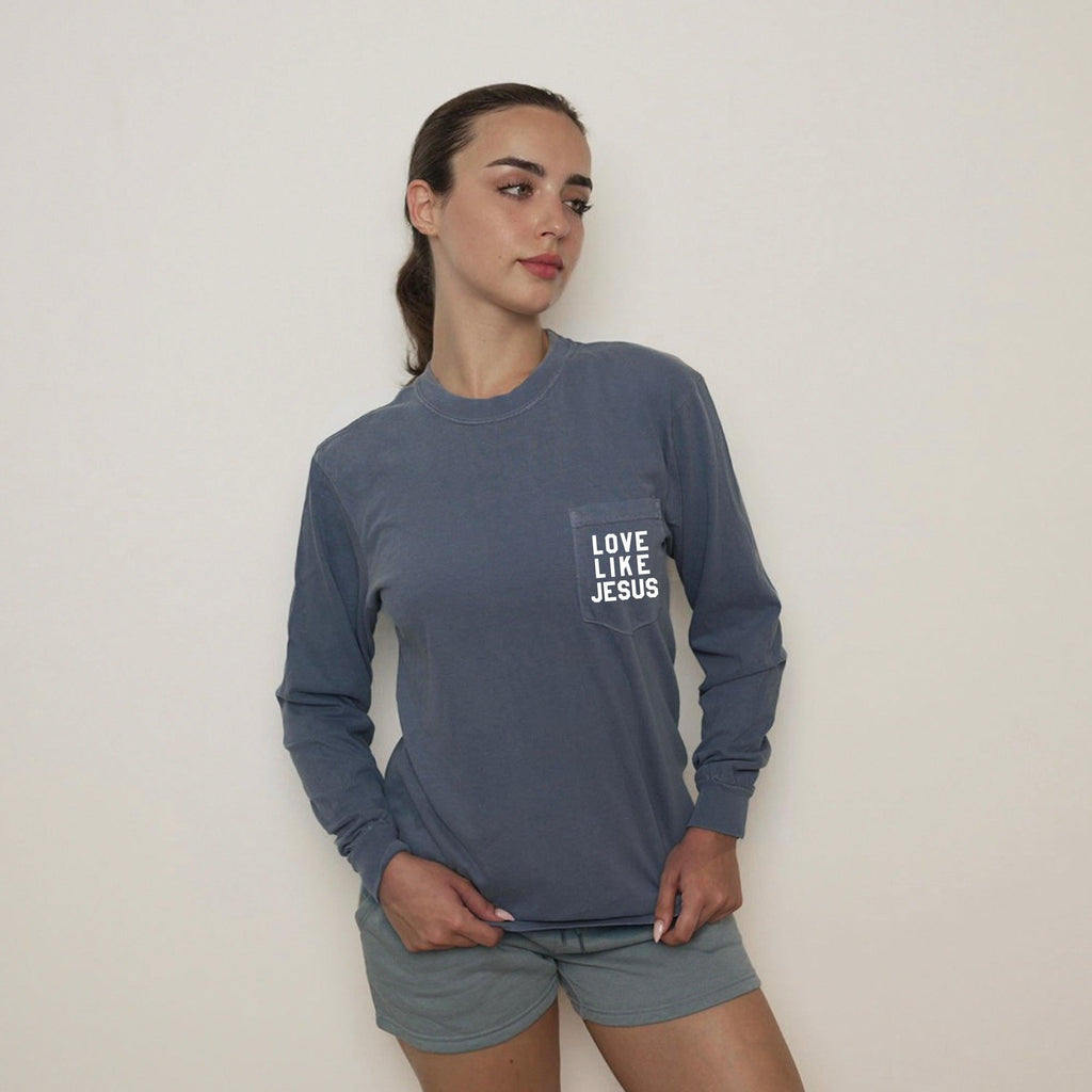 Love Like Jesus Pocket Long Sleeve Shirt