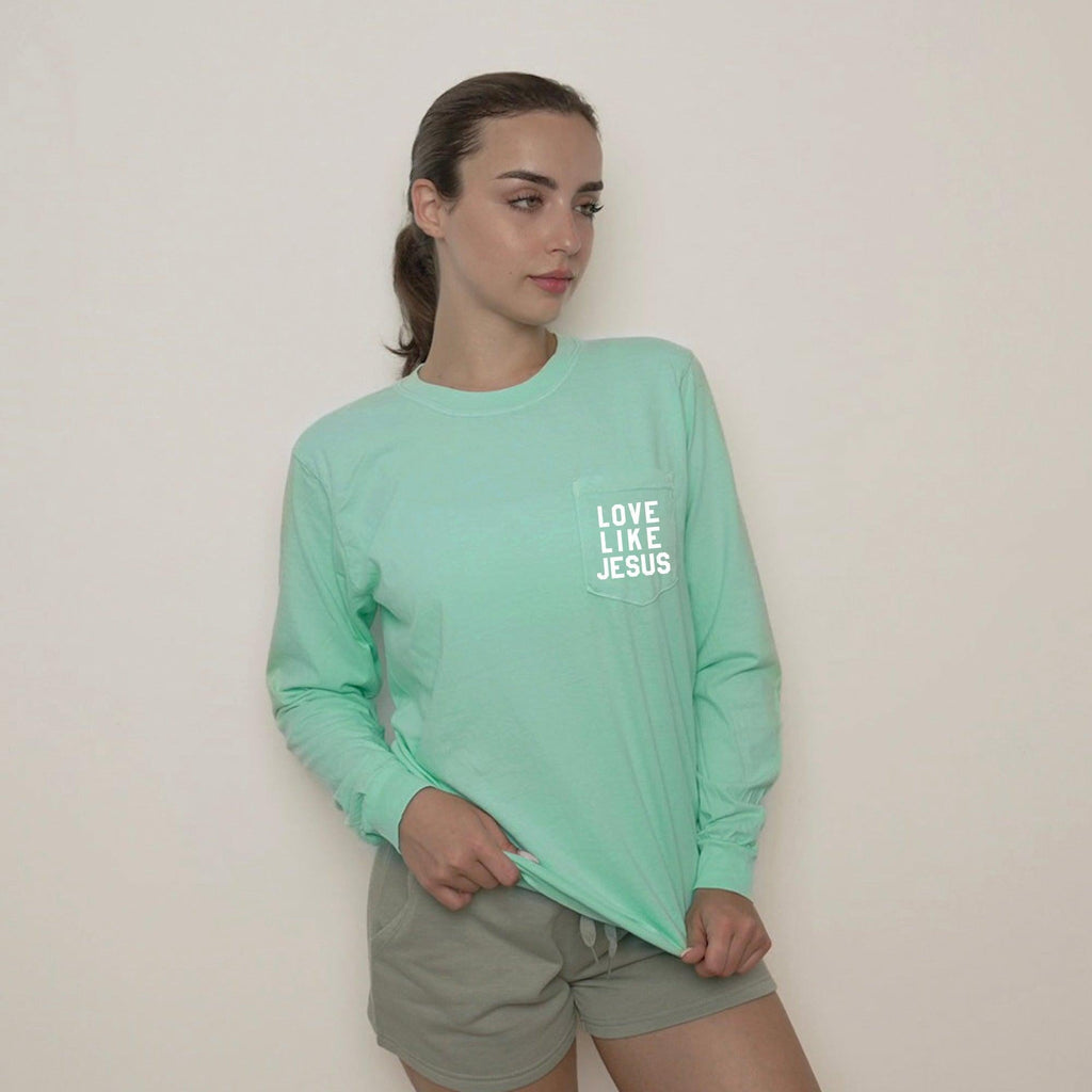 Love Like Jesus Pocket Long Sleeve Shirt