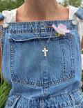 Eternal Light Cross Paperclip Chain Necklace