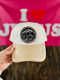 God Is Greater Than The Highs And Lows Patch Trucker Hat