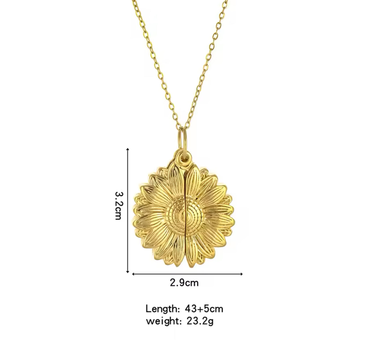 Jesus Loves You Hidden Sunflower Message Necklace