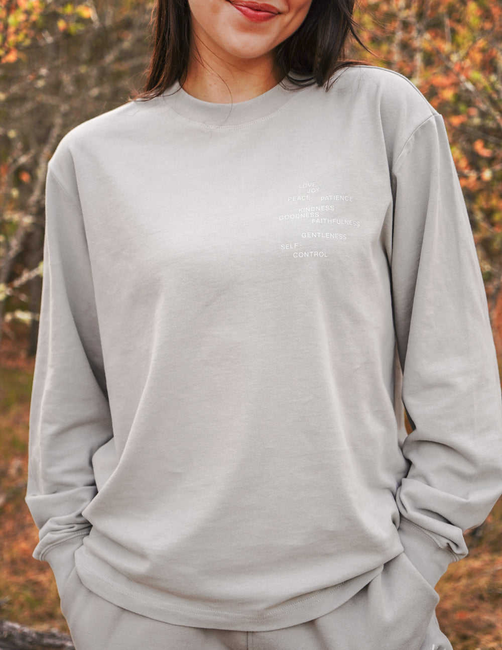 Fruit of the Spirit Grey Long Sleeve Unisex Tee