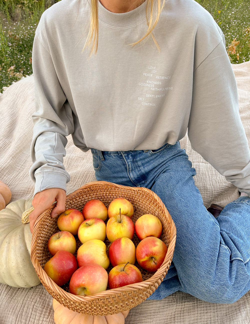 Fruit of the Spirit Grey Long Sleeve Unisex Tee