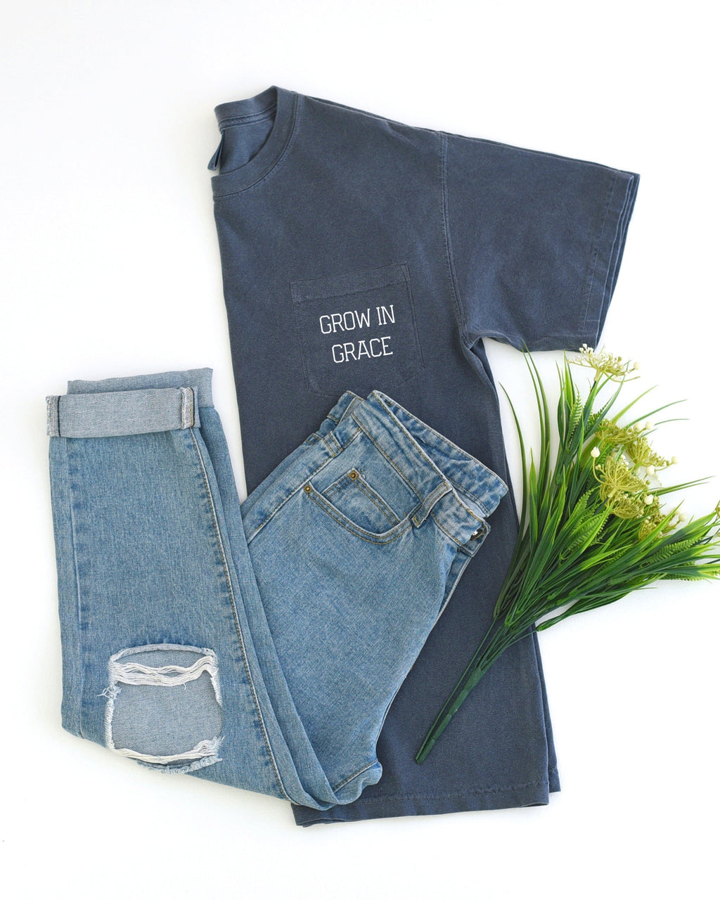 Grow In Grace Pocket T-Shirt