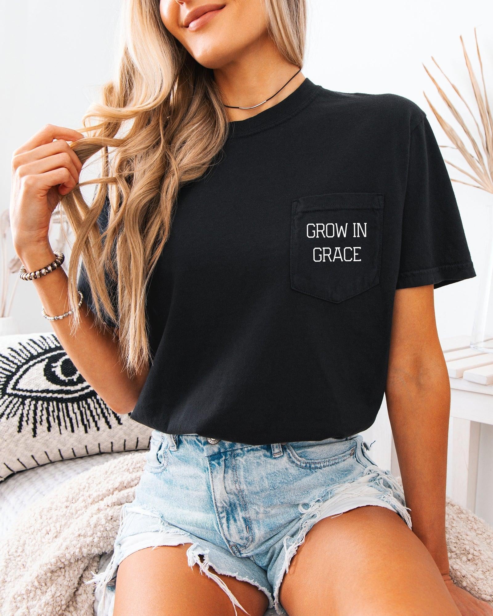Grow In Grace Pocket T-Shirt