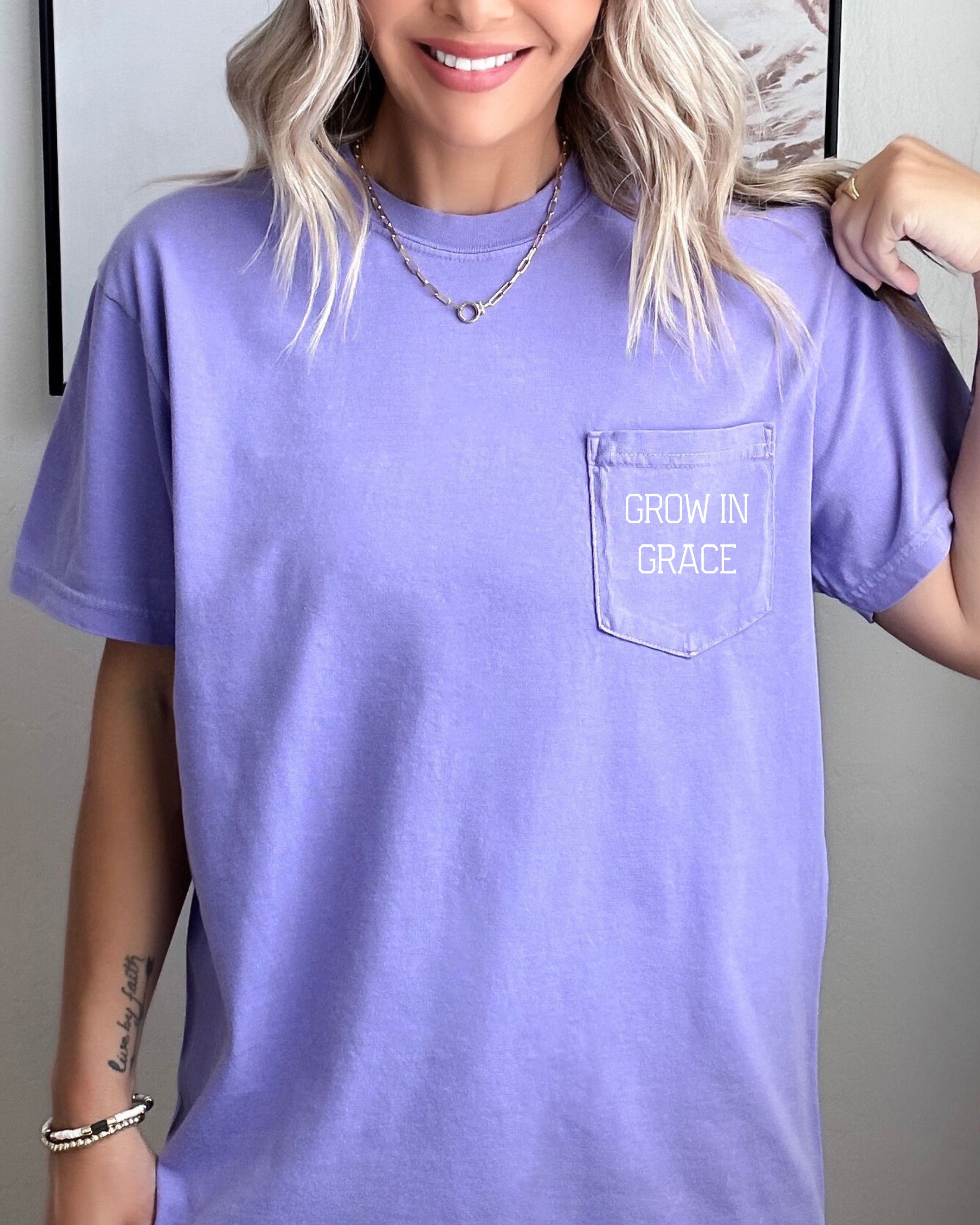 Grow In Grace Pocket T-Shirt