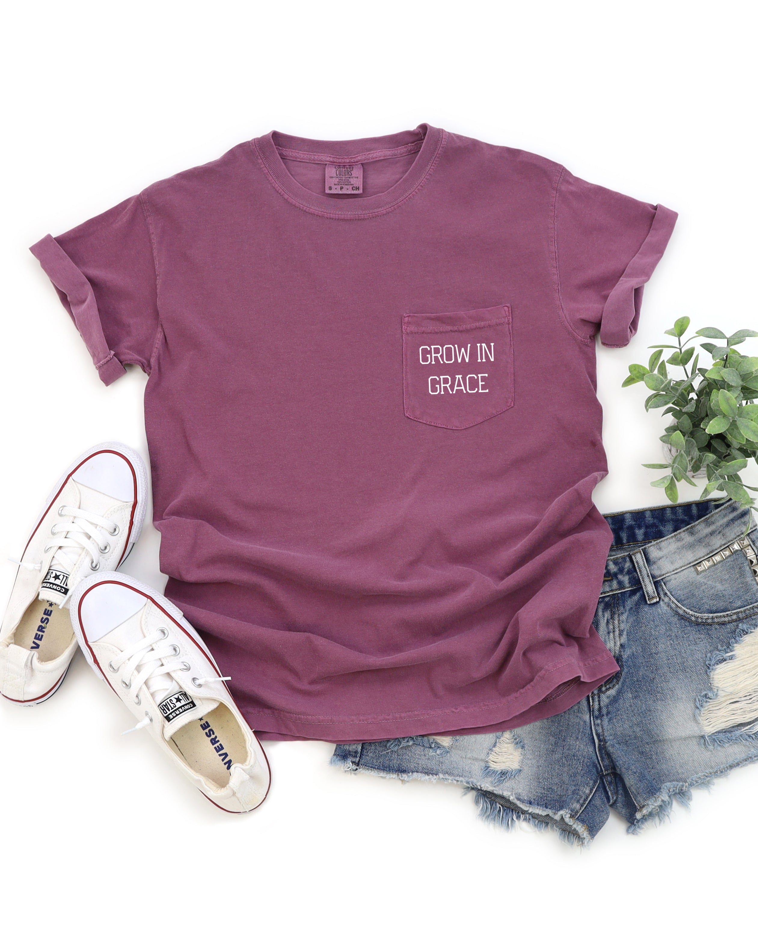 Grow In Grace Pocket T-Shirt