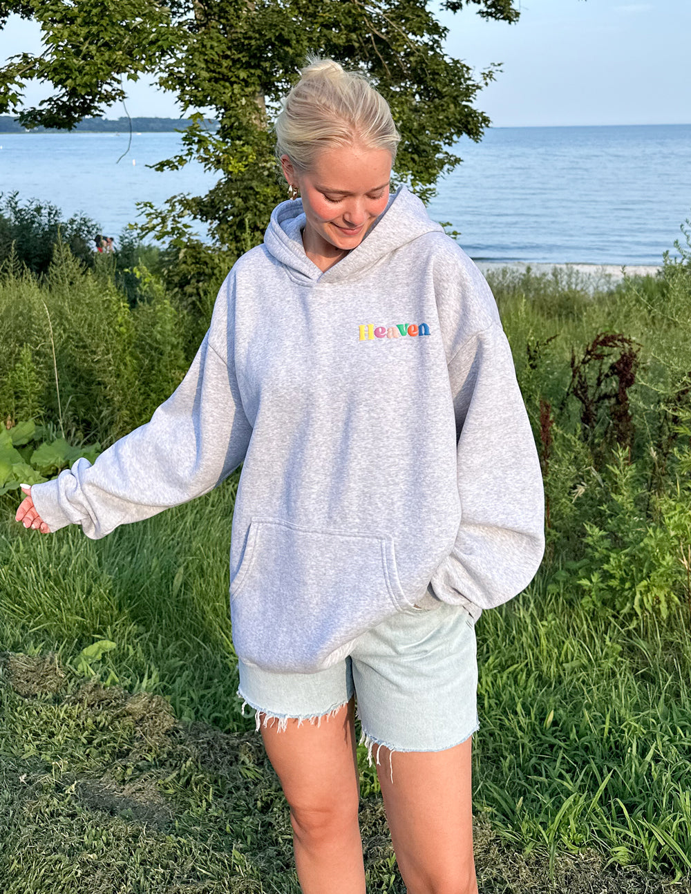 Heaven Heather Grey Hoodie