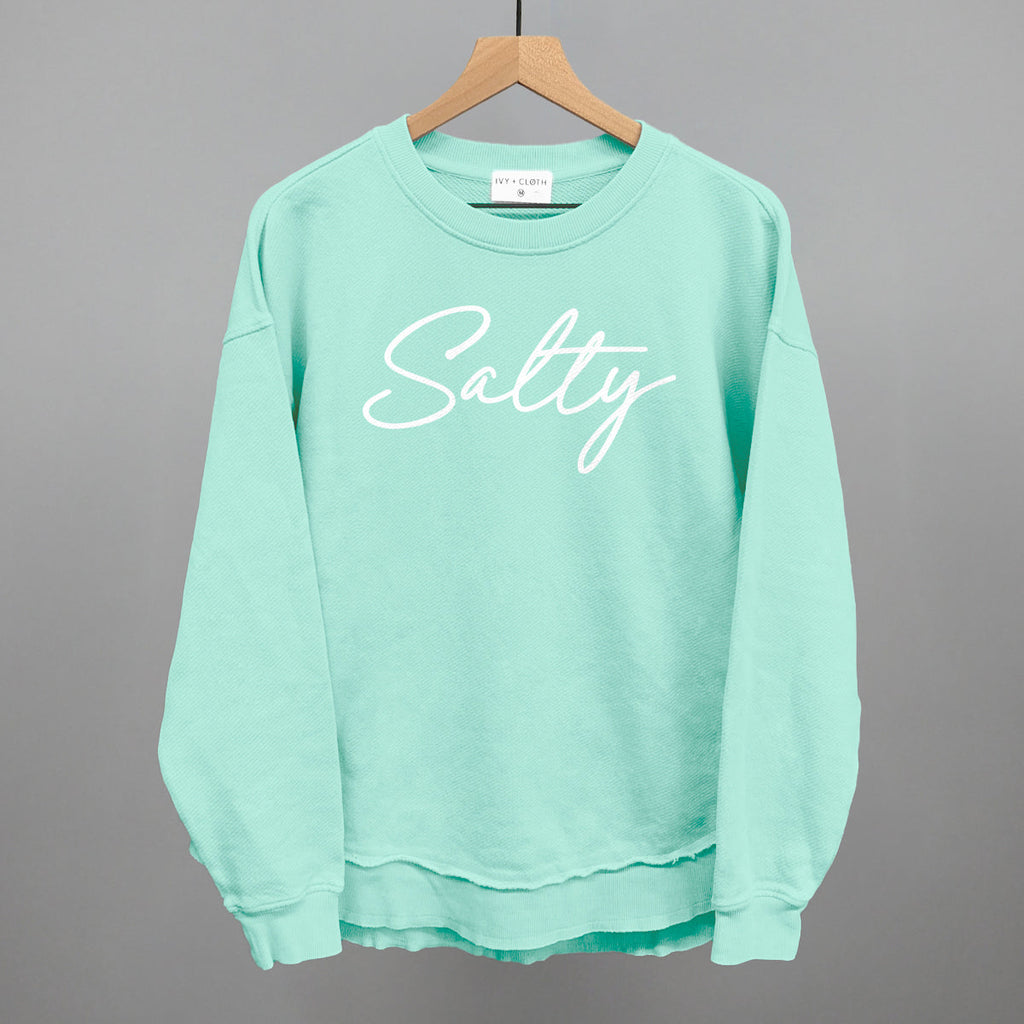 Salty Tees, Corded Crew Neck, Sweatshirt, or Oversized Terry Pullover