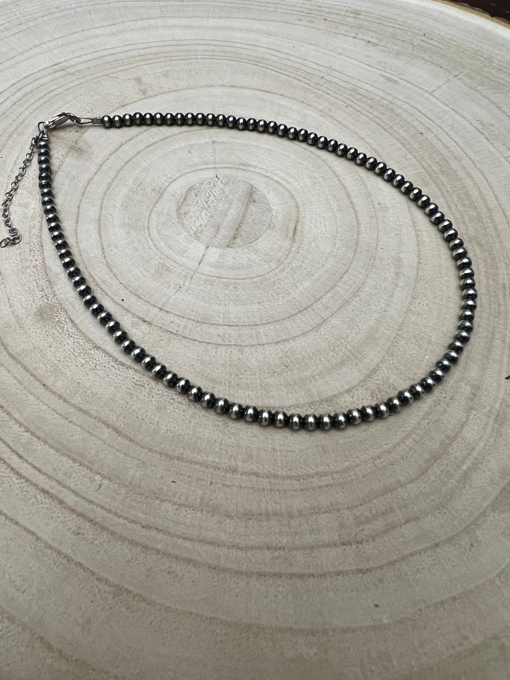 5mm Sterling Silver Pearl Choker - 14 inch
