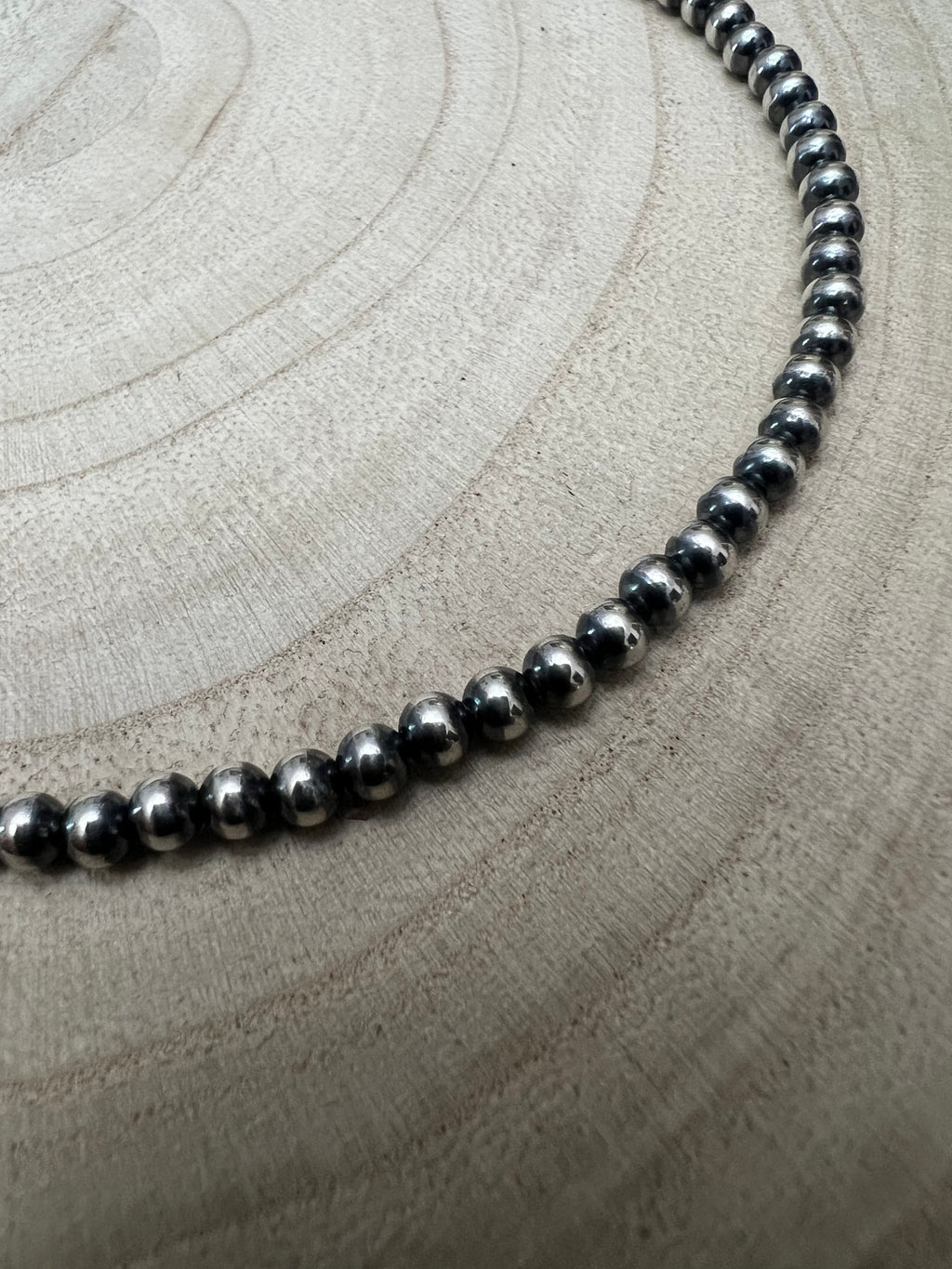 5mm Sterling Silver Pearl Choker - 14 inch