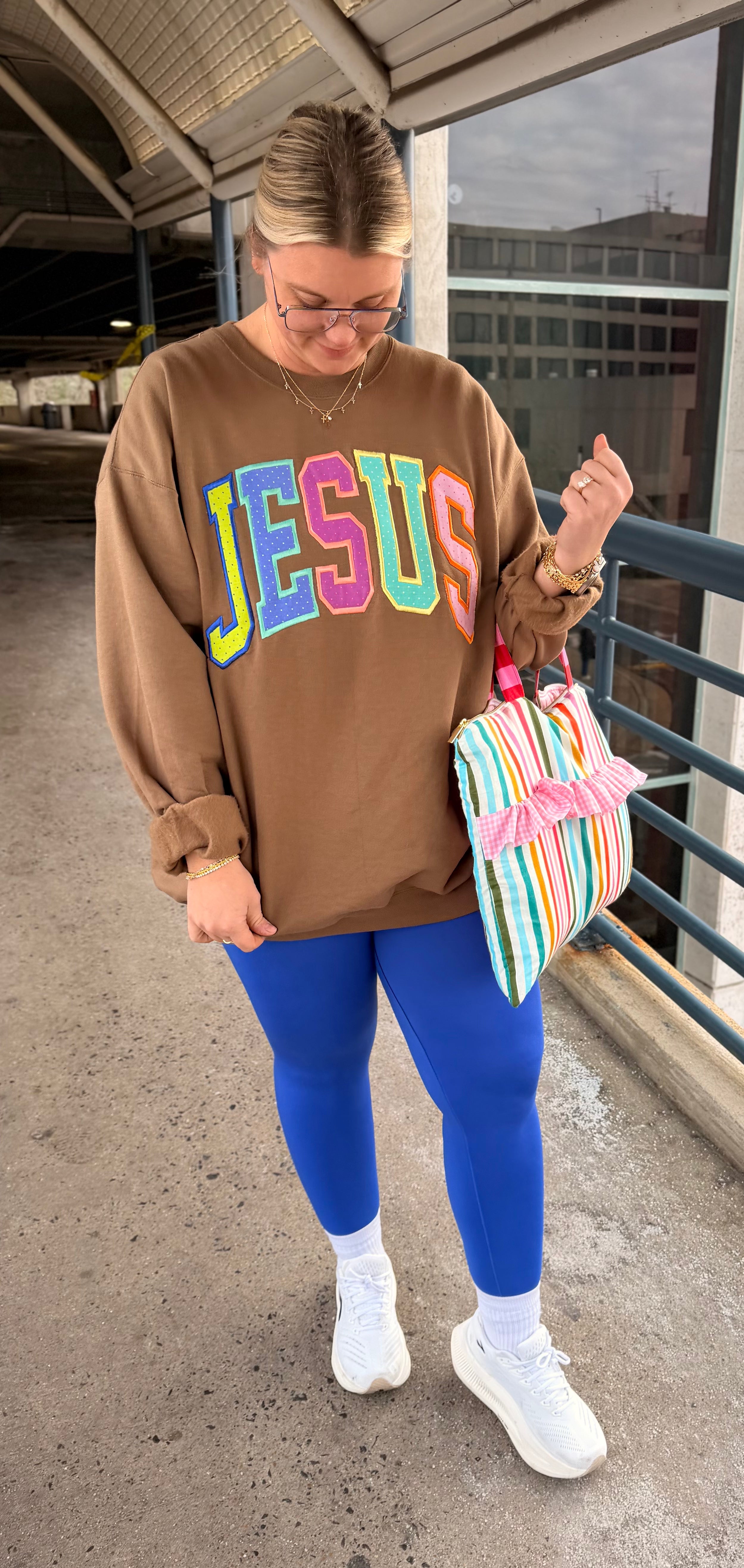 Jesus Applique Sweatshirt