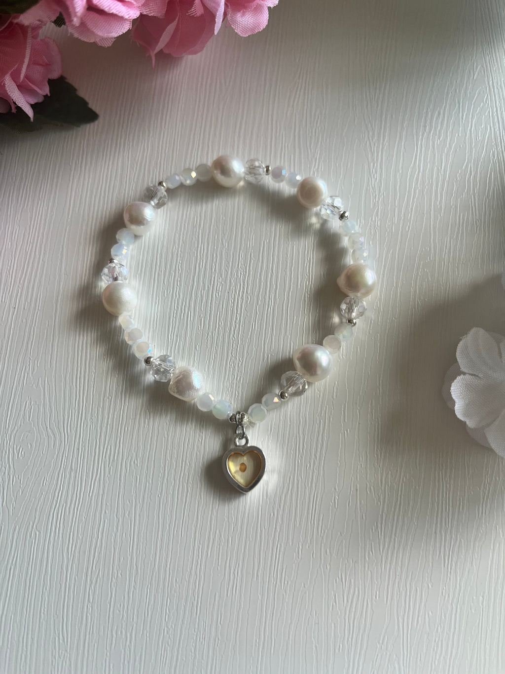 Mustard Seed Freshwater Pearl Bead Bracelet Christian Jewelry