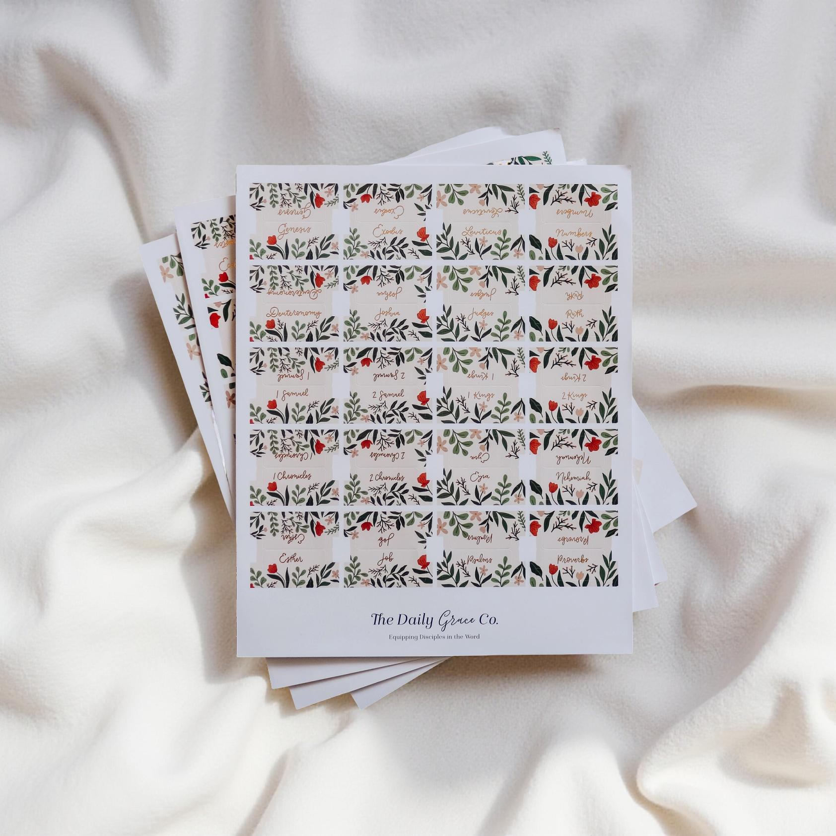 Rust Floral Bible Tabs