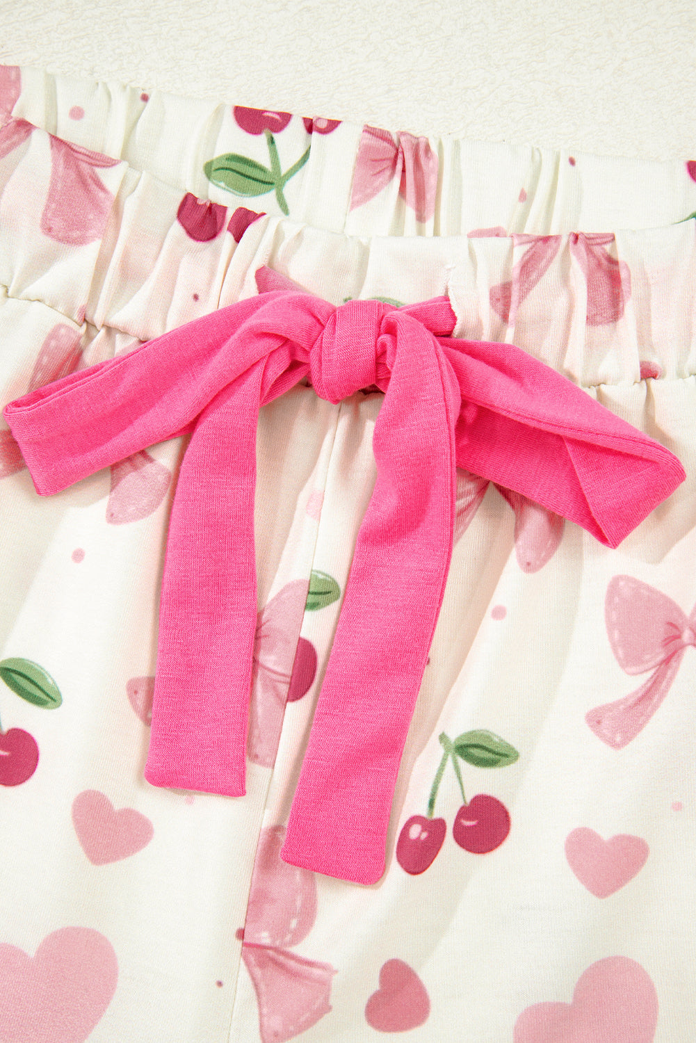 Pink Bows & Cherry Pajama Set