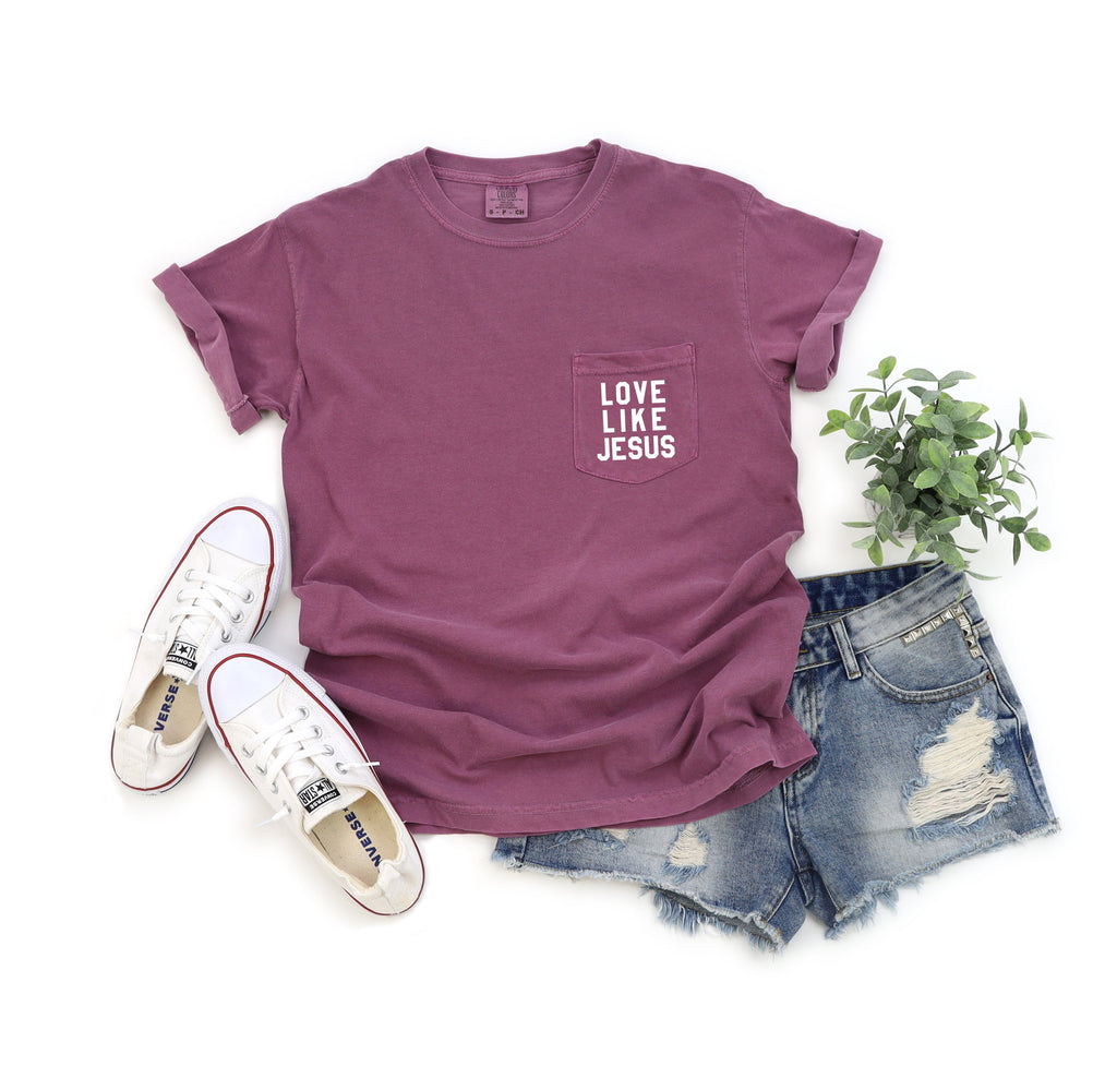 Love Like Jesus Pocket T Shirt