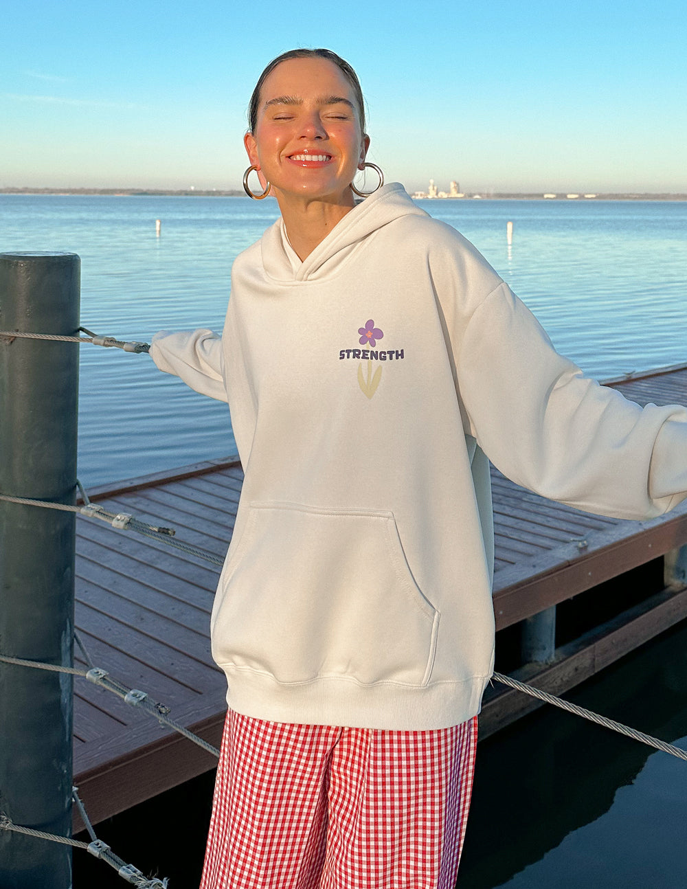 My Strength Floral Hoodie