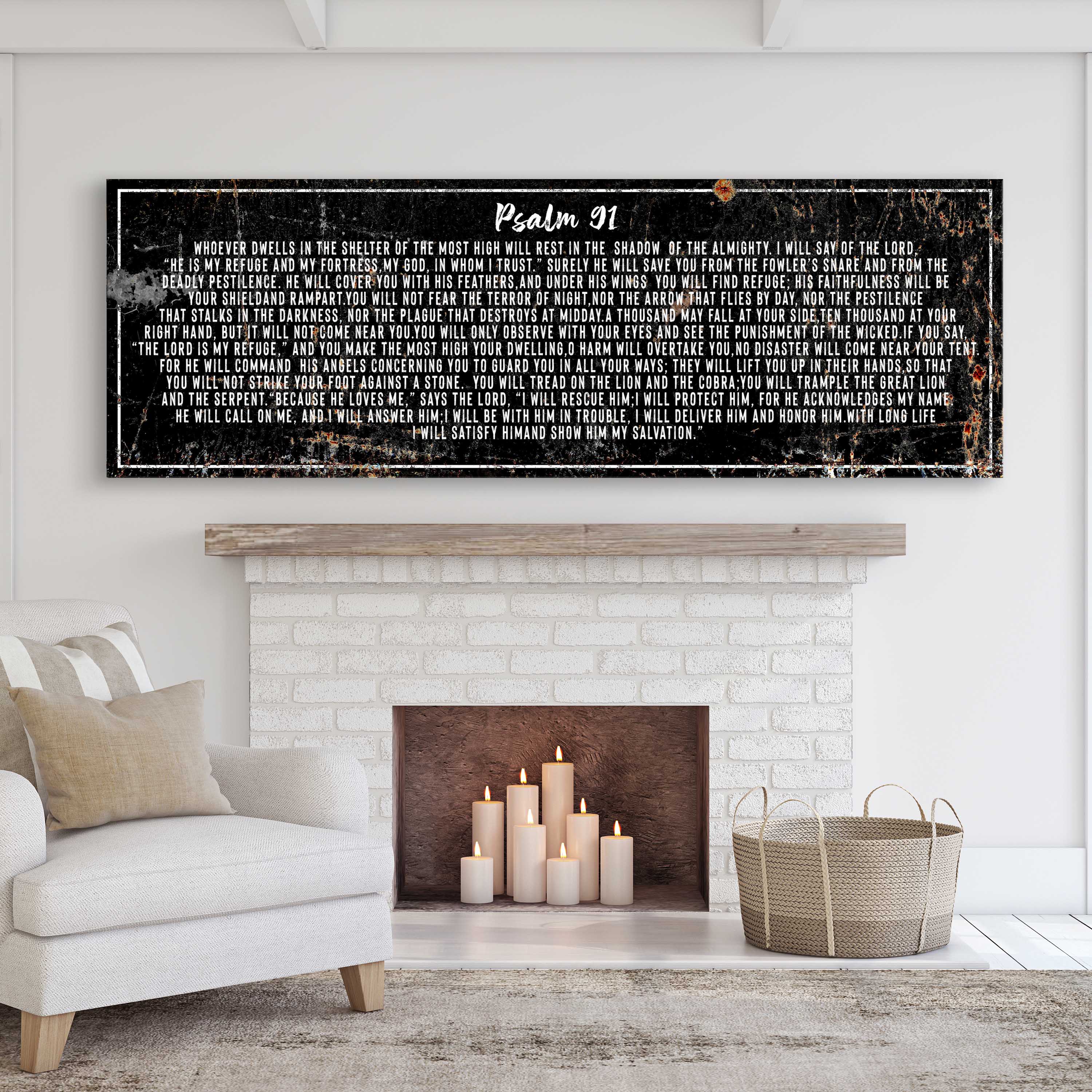 Psalm 91: 'He Is My Refuge' Sign