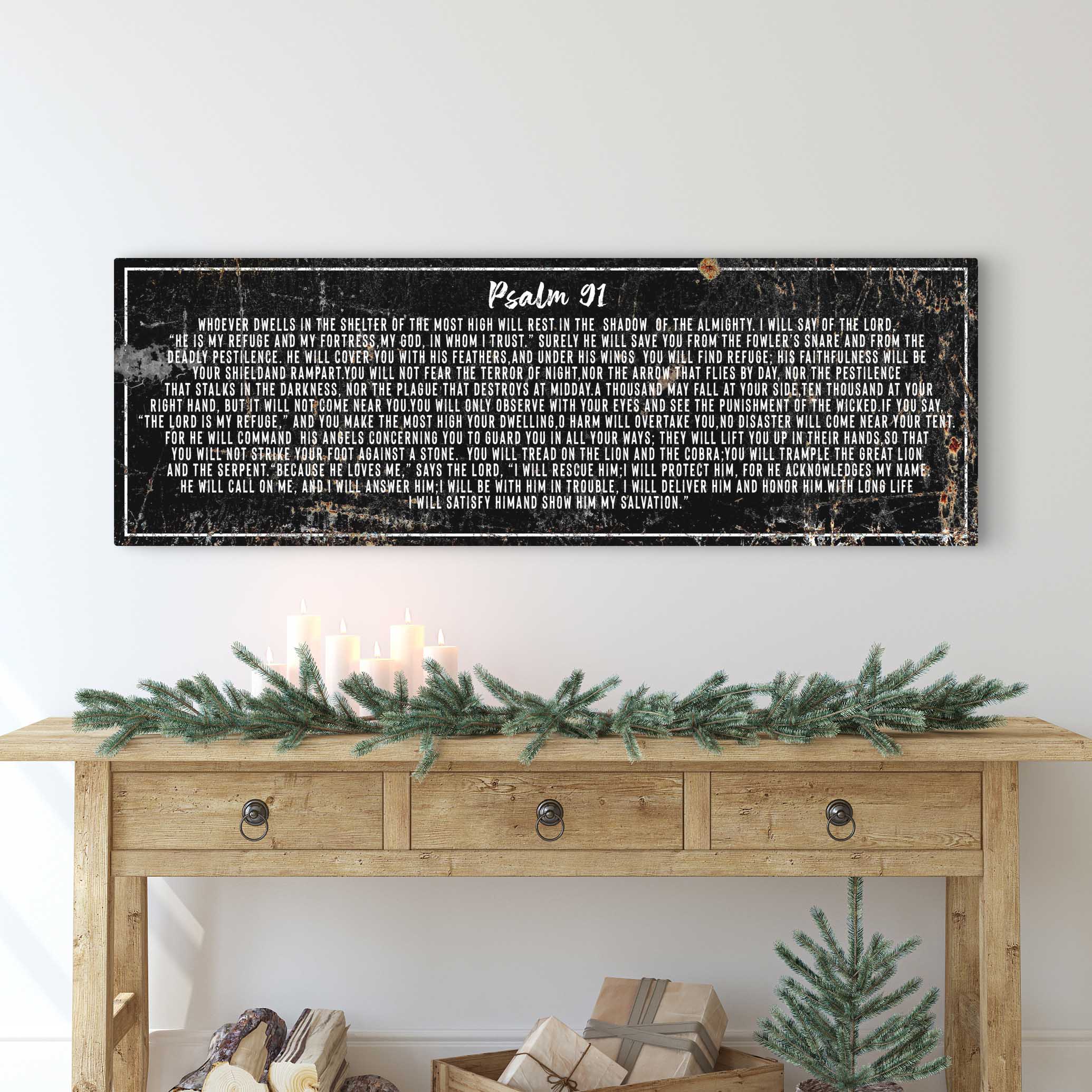 Psalm 91: 'He Is My Refuge' Sign