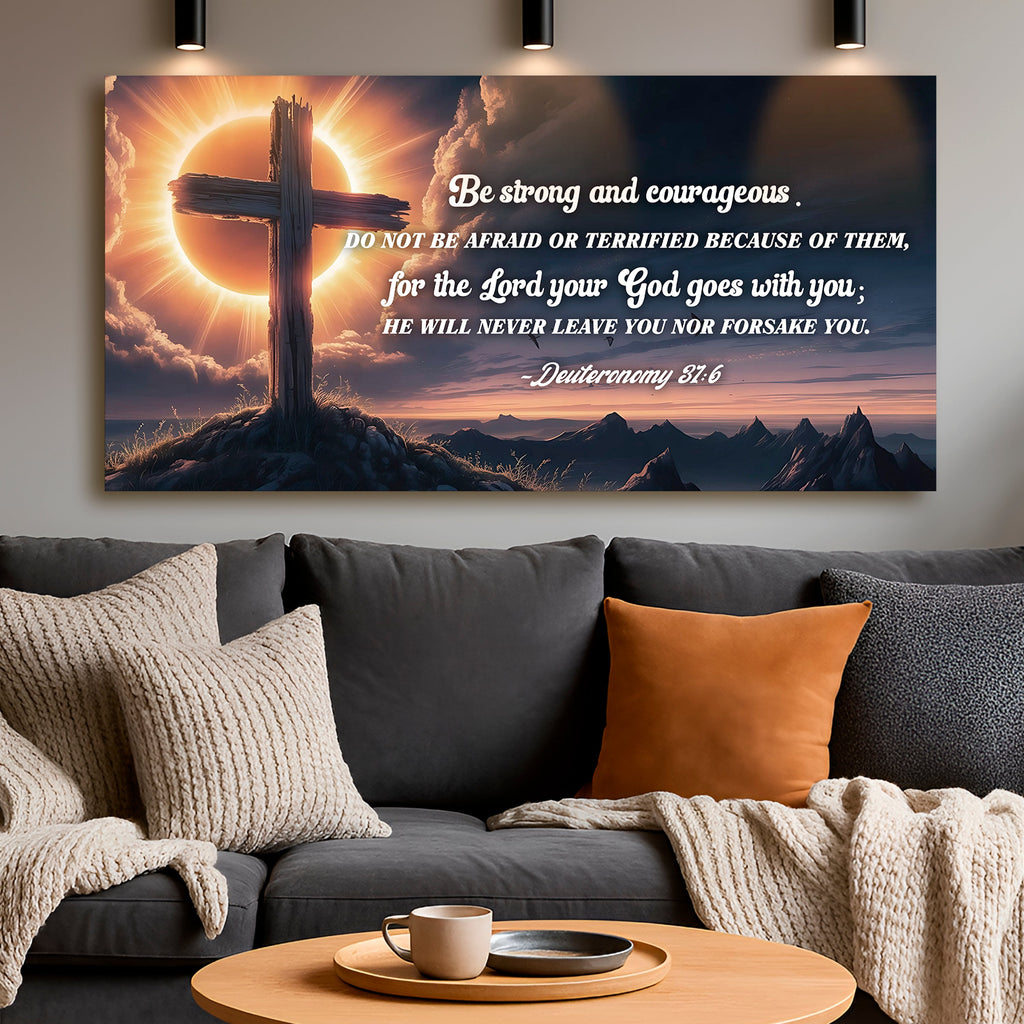 Deuteronomy 31:6 - He Will Never Leave Nor Forsake You Faith Sign