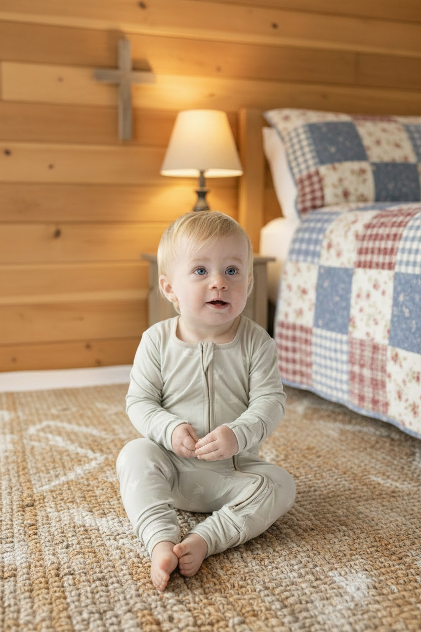 Peace Bamboo Convertible Footed Onesie