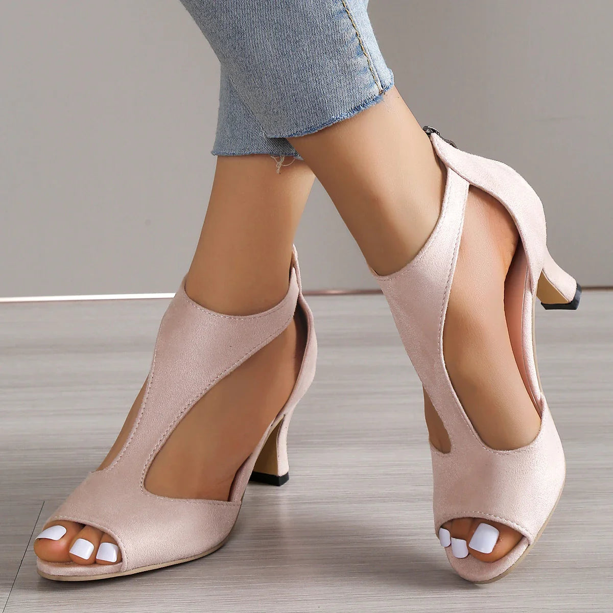 Leather High Heels